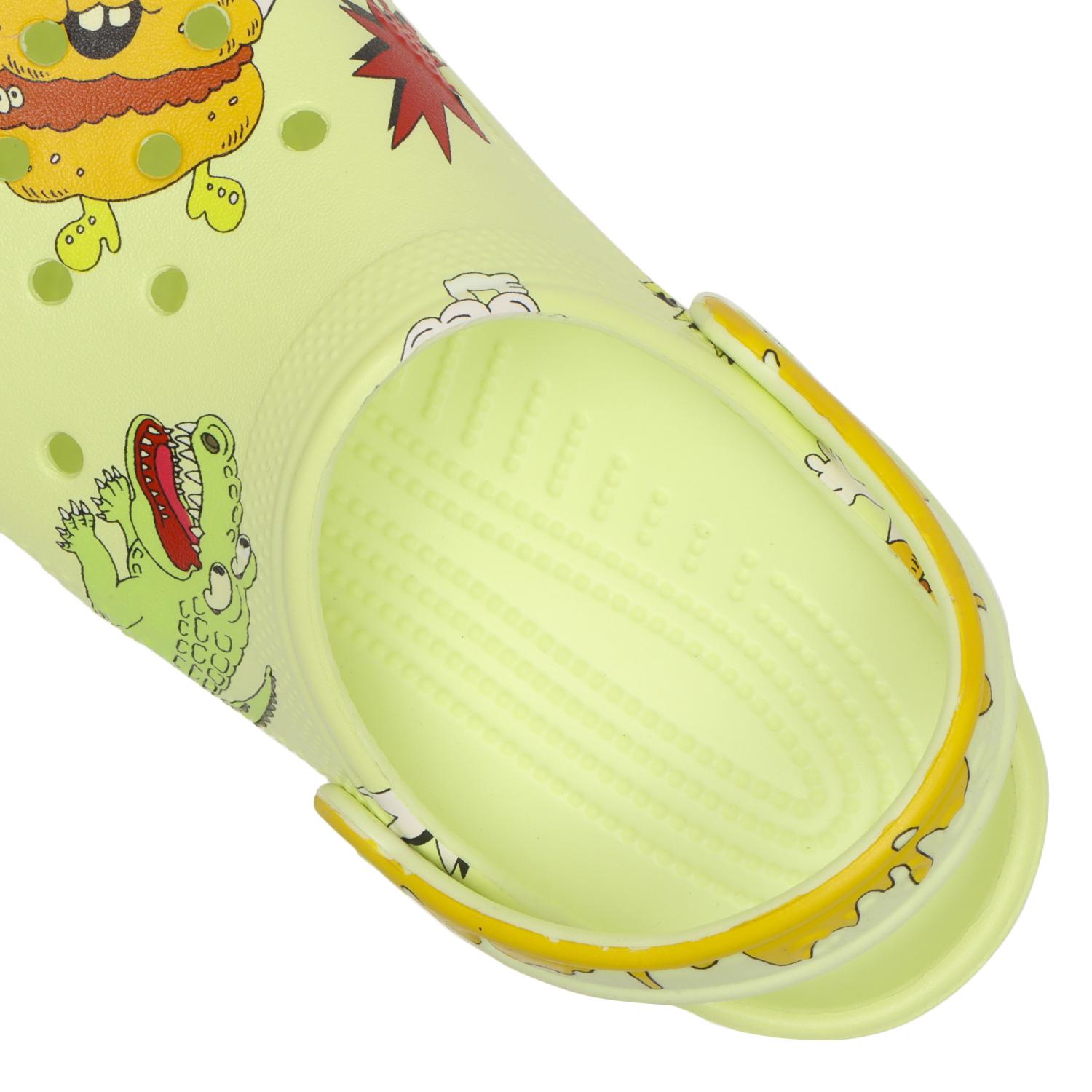 キッズ 【crocs】 クロックス 18-21CLSC GLOWSILLYSLIMECLOG K キッズ