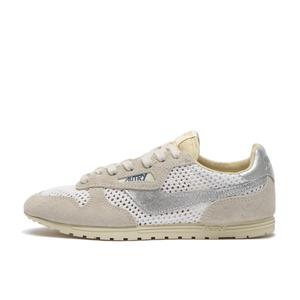 KNITTED/SUEDE LEATHER WHITE/SILVER/SAND