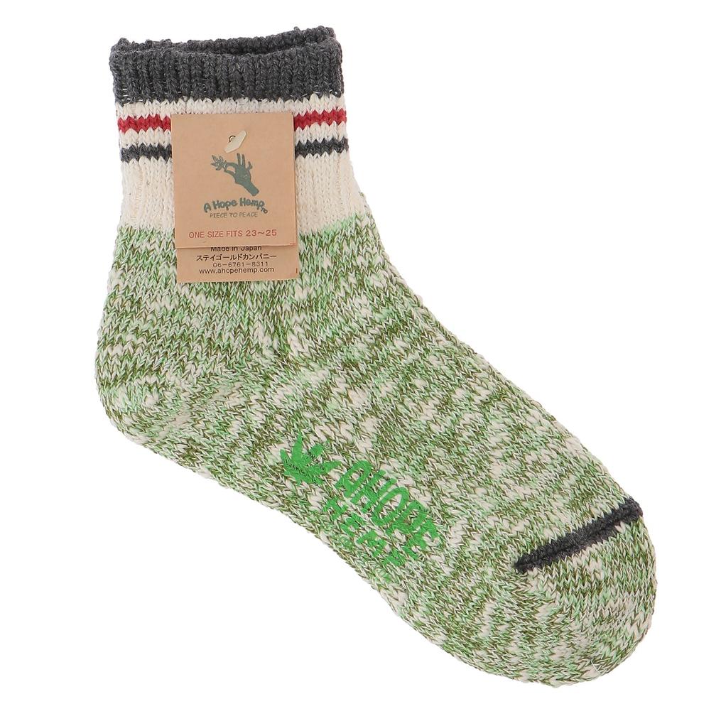  A HOPE HEMP A HOPE HEMP Slubnep Line Crew Socks画像1