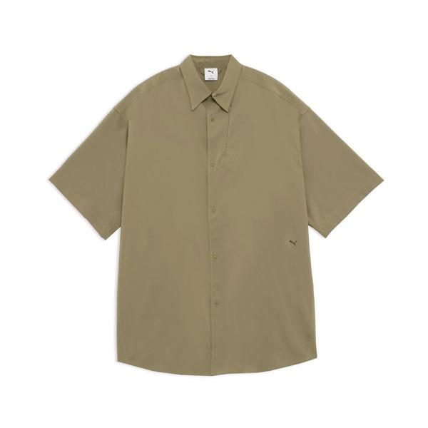 PUMA オーバーサイズド ショートスリーブ シャツ ブラウン M