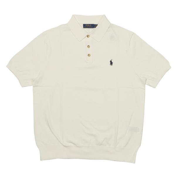 POLO RALPH LAUREN コットンセーター ポロシャツ ホワイト M