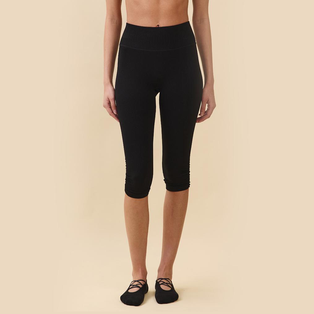  ITZON ITZON Shirring Capri Leggings画像1
