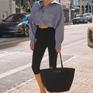  ITZON ITZON Shirring Capri Leggings画像3