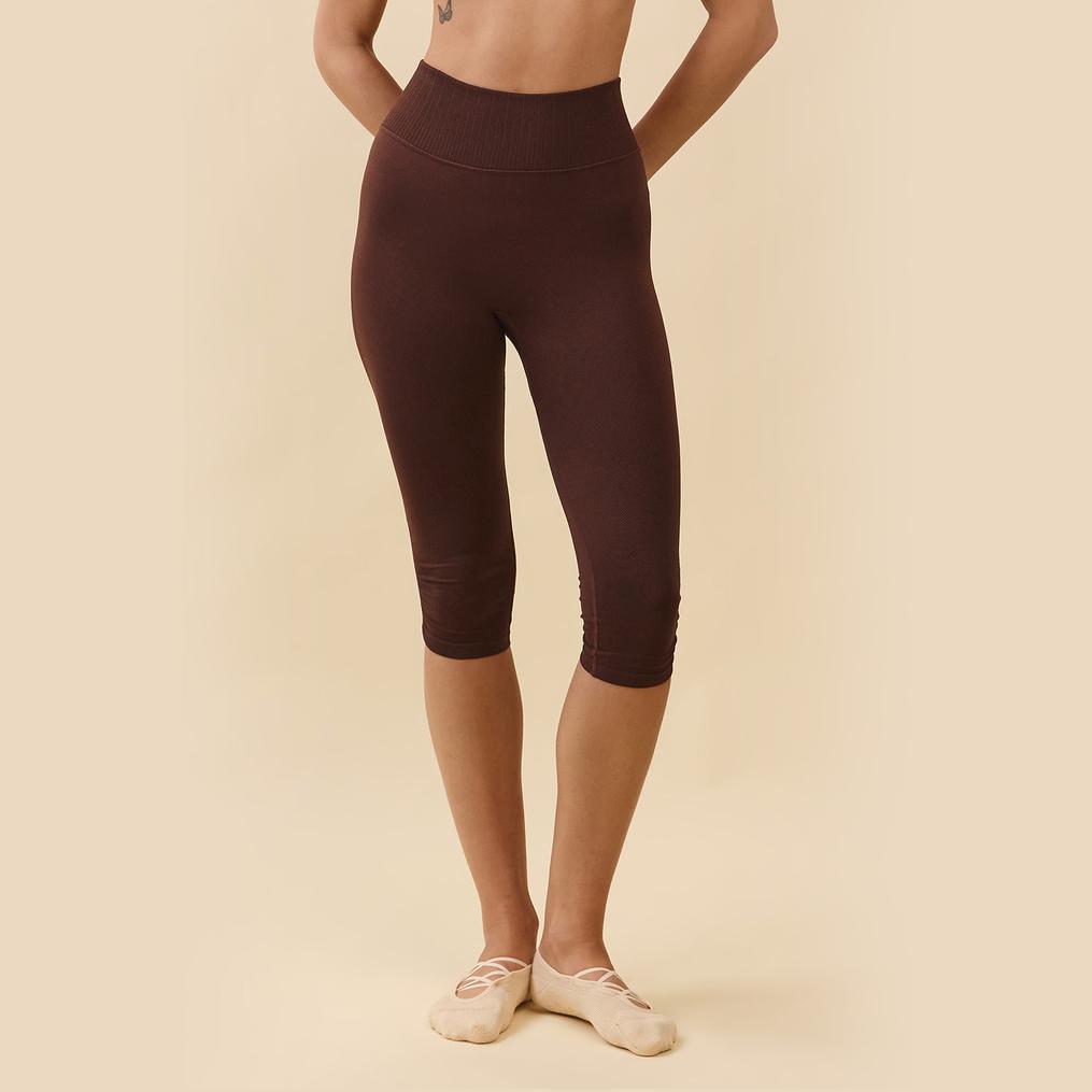  ITZON ITZON Shirring Capri Leggings画像1