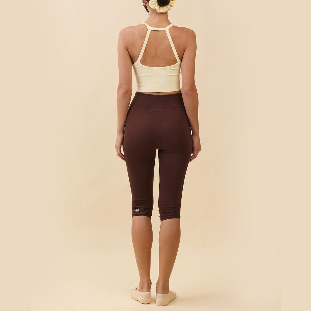  ITZON ITZON Shirring Capri Leggings画像2