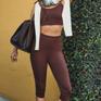  ITZON ITZON Shirring Capri Leggings画像5