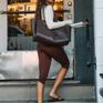  ITZON ITZON Shirring Capri Leggings画像7