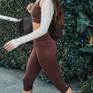  ITZON ITZON Shirring Capri Leggings画像8