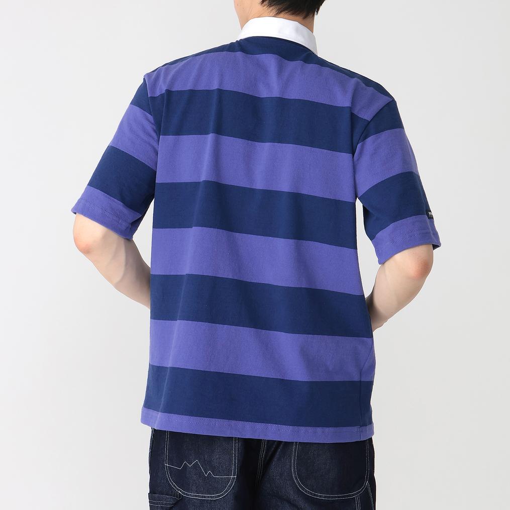 モデル：179㎝ / 着用サイズ：L BARBARIAN BARBARIAN LW Rugby Collar S/S Shirts画像3