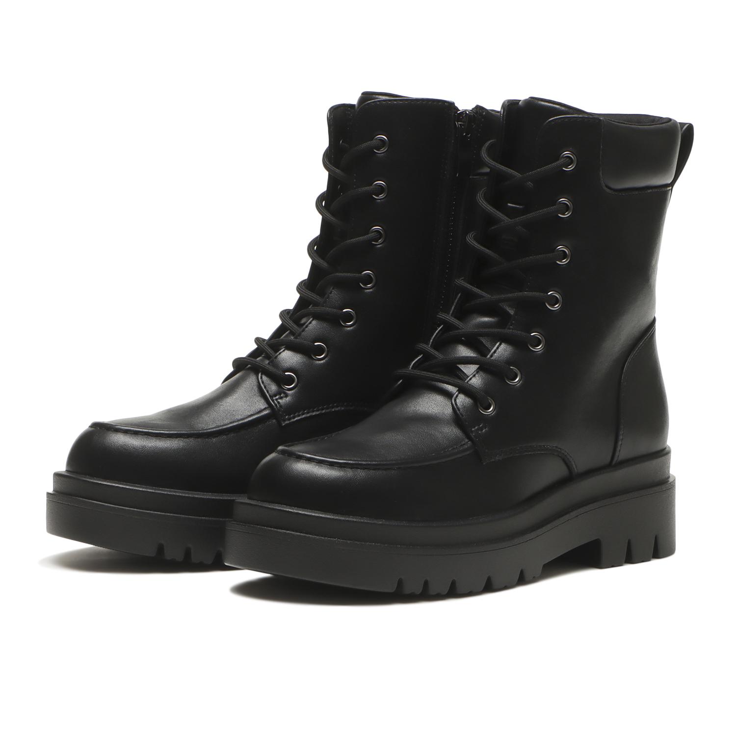 TERRAINCOGNITAブラックレザーブーツショートブーツ プレミアムレザー レディース 【ABC SELECT】 エービーシーセレクト 2LACE UP BOOTS 5 2