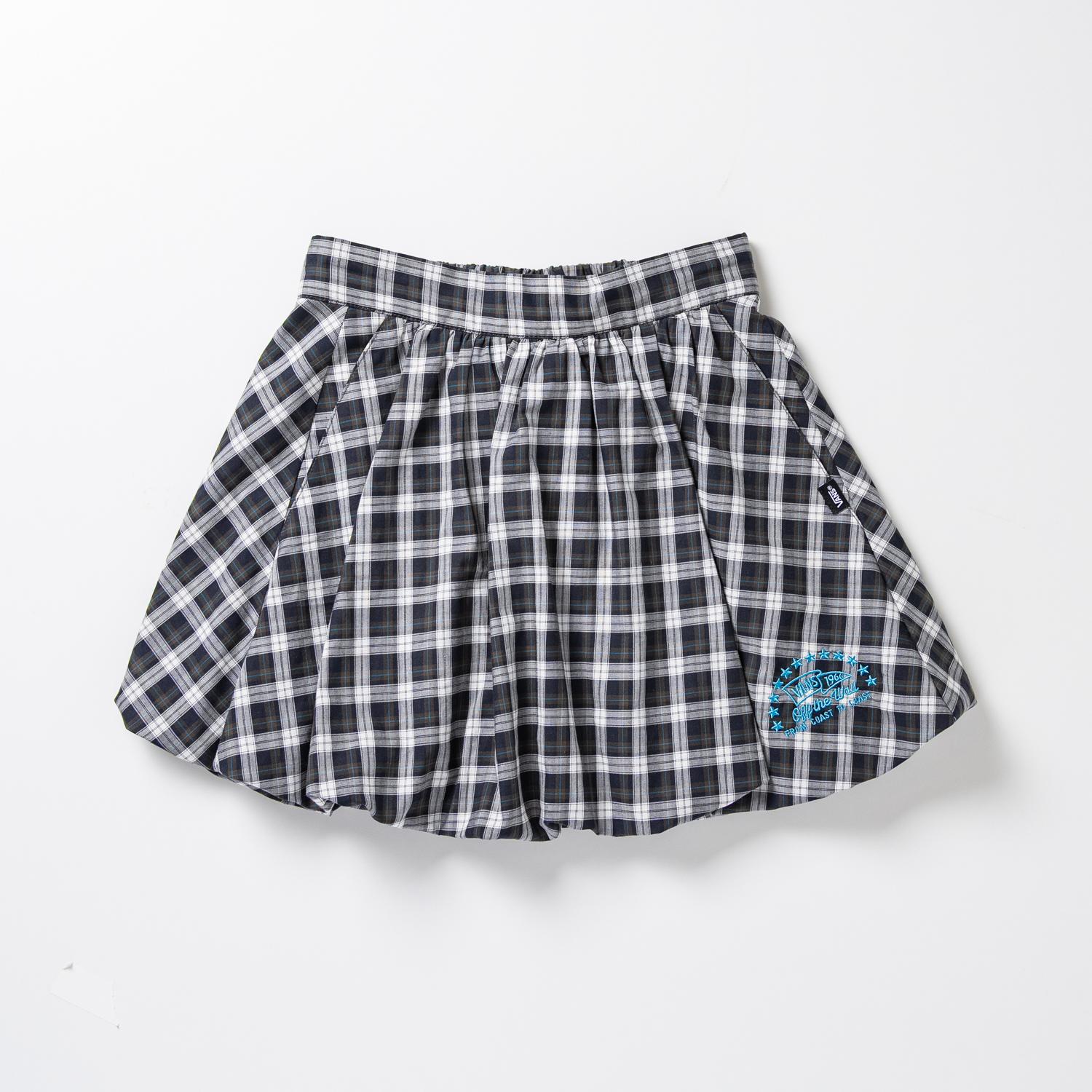 Vans W CHECK BALLOON SKIRT short pants 126K3151001 ABC-MART limited NAVY — photo 1 of 8
