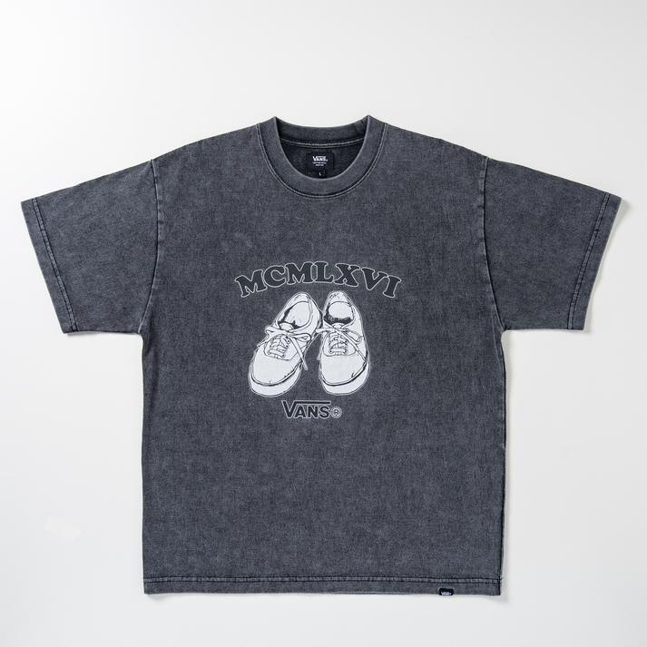 VANS �V���[�g�X���[�u BLACK