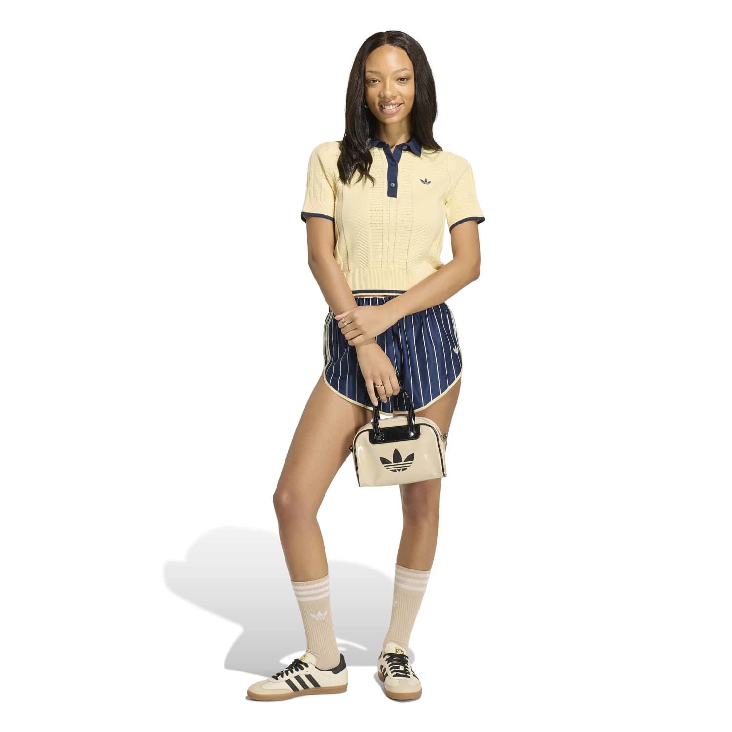 レディース 【adidas】 アディダス W CABLE KNIT CALI TEE POLO