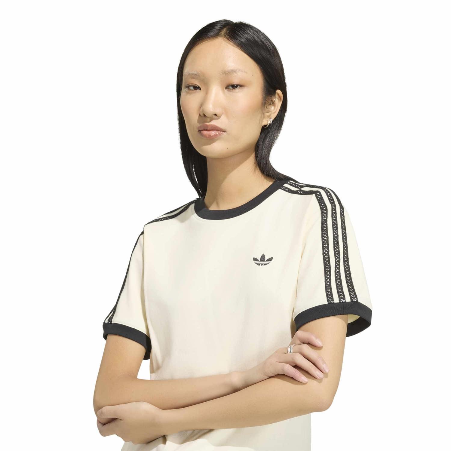 レディース 【adidas】 アディダス W 3STRIPES TEE(GFX INJ) ショート