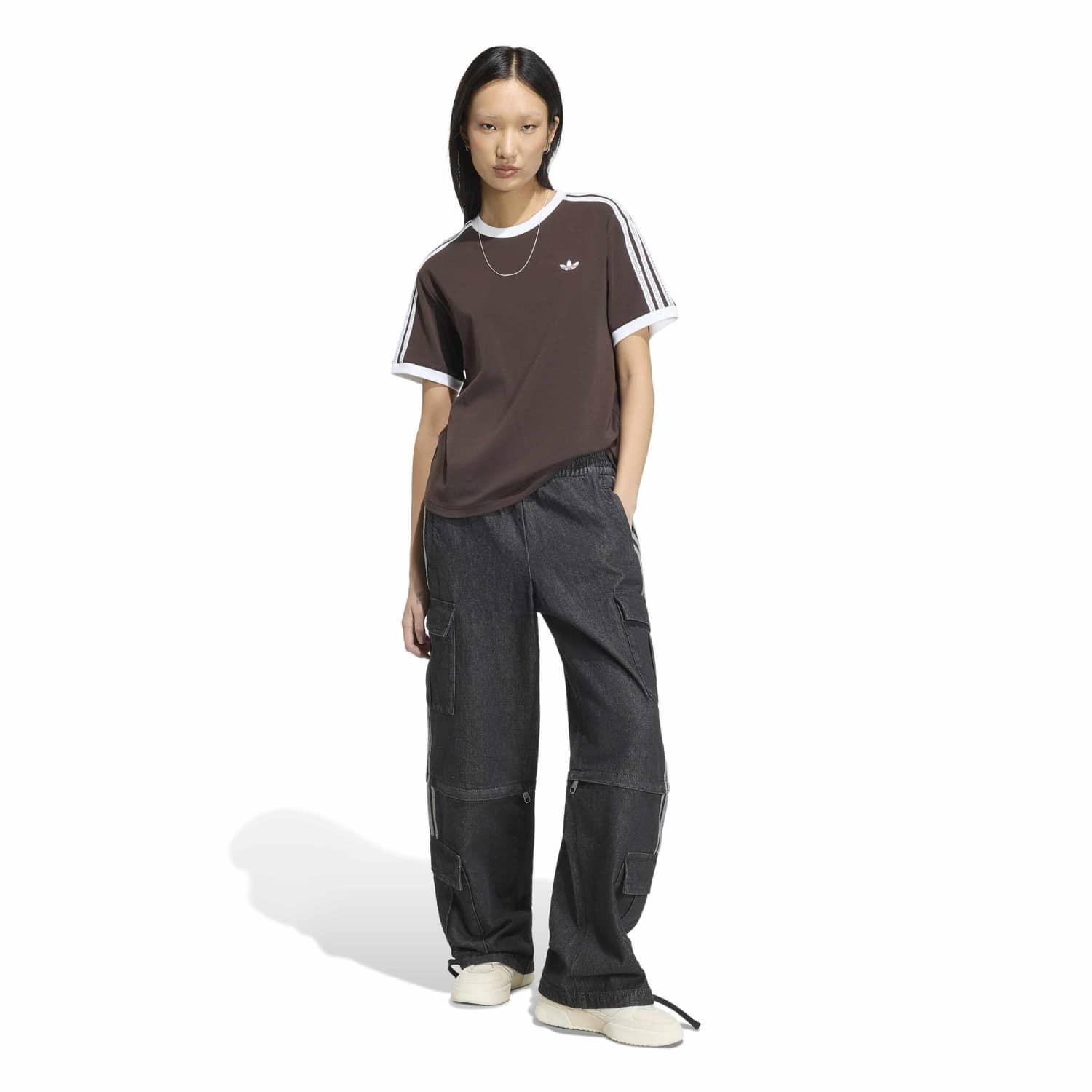 レディース 【adidas】 アディダス W 3STRIPES TEE(GFX INJ) ショート