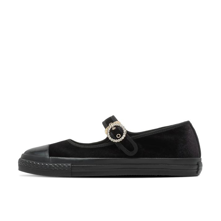 CONVERSE �I�[���X�^�[ LP MJ �x���x�b�g �r�W���[�x���g OX SHIMMER BLK