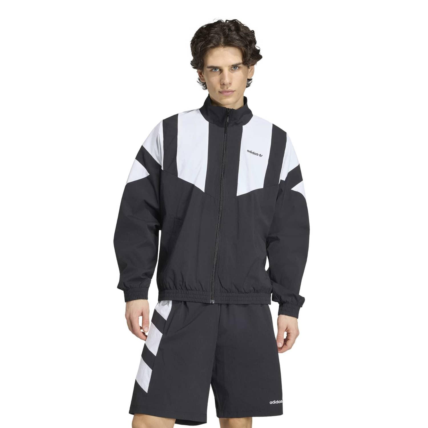 adidas】 アディダス M BLOCKED TRACKTOP アウター KR1378 BLACK | ABC