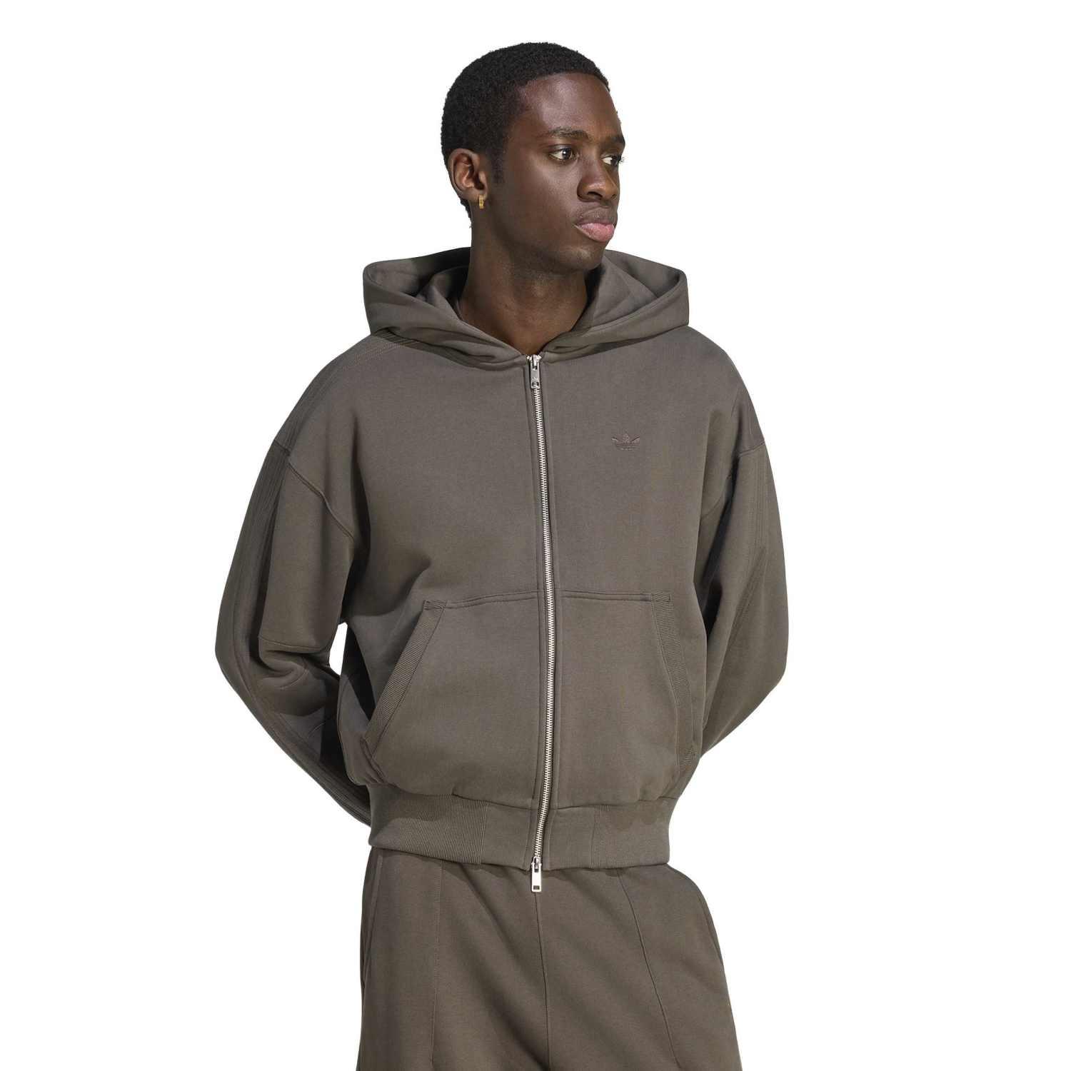adidas】 アディダス M PREMIUM ESS CROPPED FULLZIP スウェット