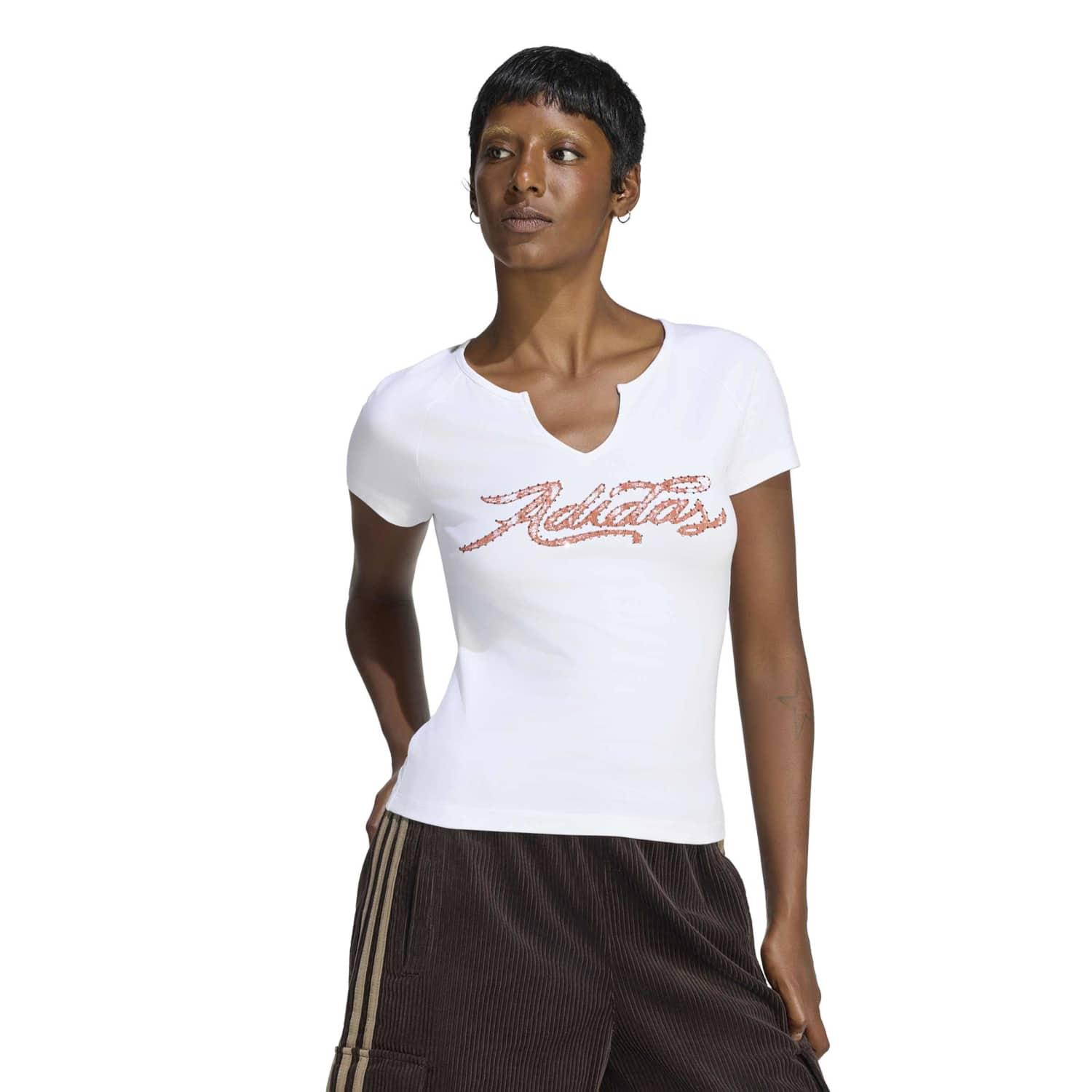 Adidas W GFX Slim Tee (BADIGIRL) short sleeve LE8330 WHITE — photo 1 of 6