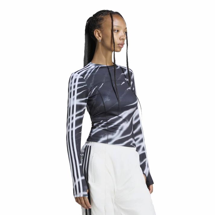 adidas �����O�X���[�u BLACK