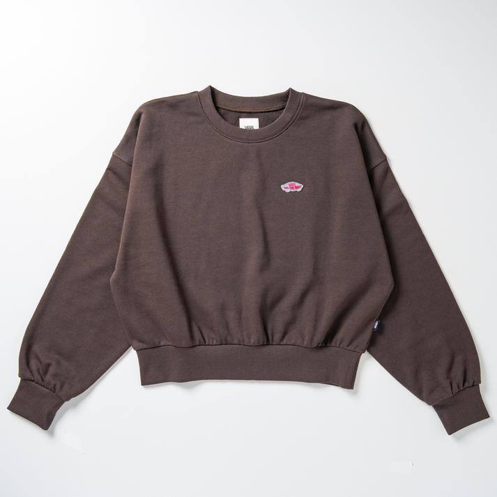 VANS �X�E�F�b�g�N���[ BROWN