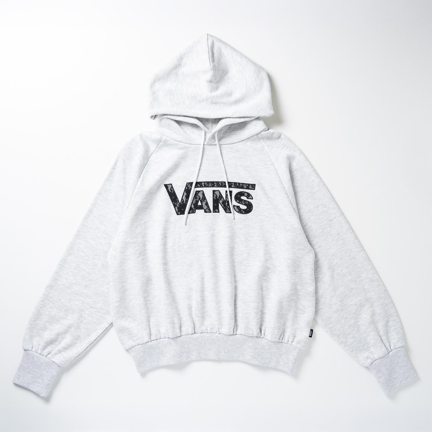 VANS】 ヴァンズ W LACE FABRIC LOGO H SWT スウェットプルオーバー