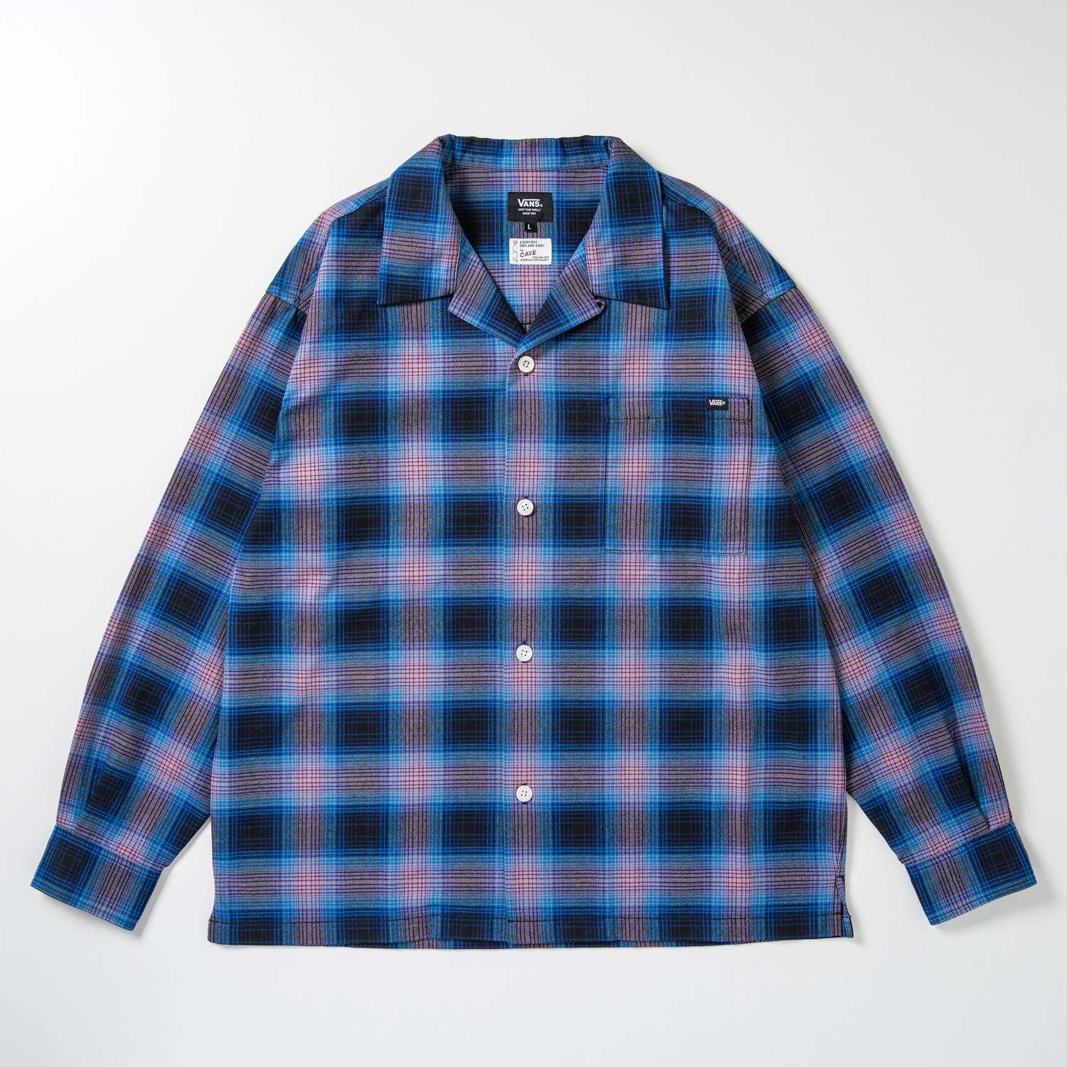 VANS】 ヴァンズ M Check Flannel Open Shirts ロングスリーブ