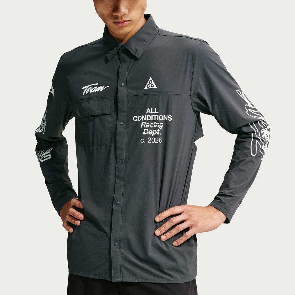  NIKE NIKE ACG Aireez UV Cut Button Up L/S Graphic Top画像1