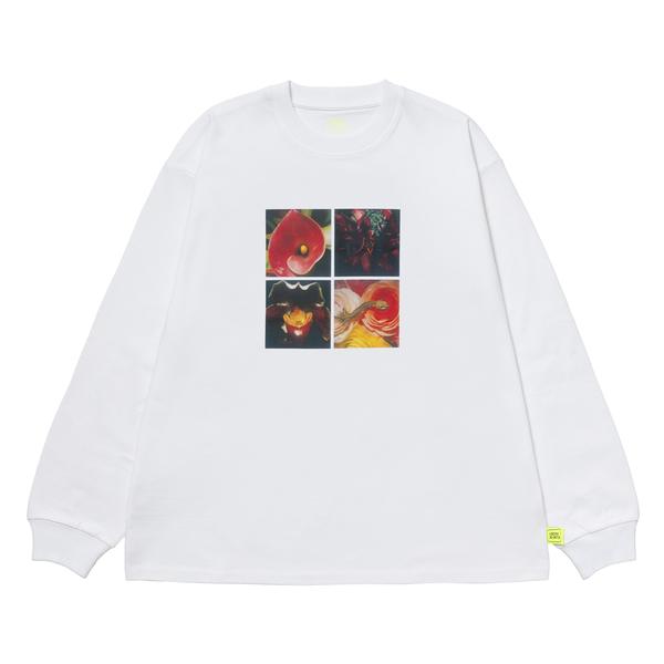 loosejoints 荒木経惟 x 野村佐紀子 テンダー フラワーズ L/S T ホワイト L
