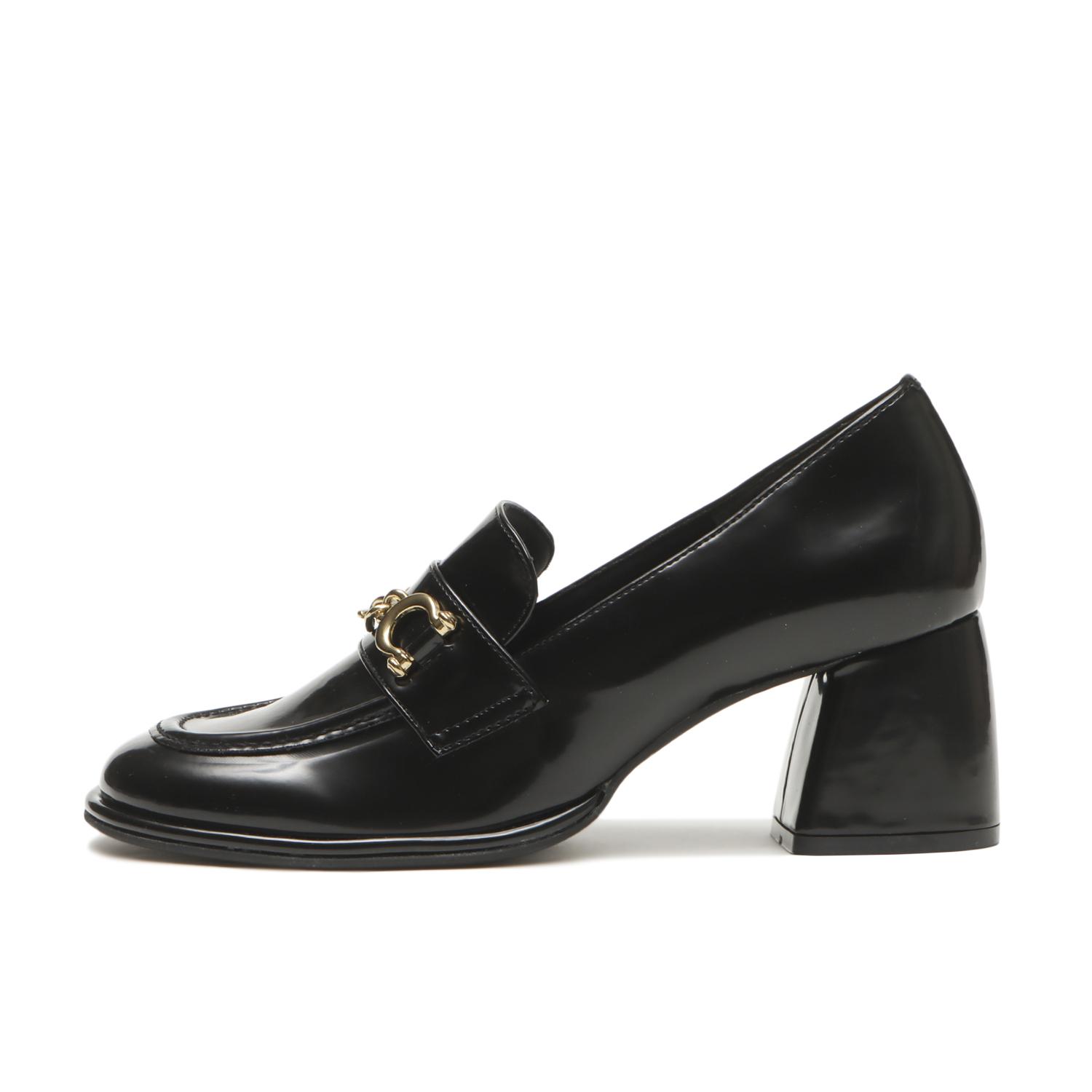 ���f�B�[�X �yJOLI ENCORE(FR)�z �W�����[�E�A���R�[�� CHUNKY HEEL LOAFERS 6 �`�����L�[�q�[�����[�t�@�[6 JE-6061 BLACK