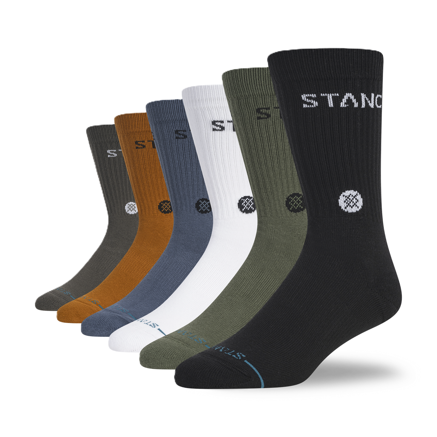 STANCE SOCKS オリジナル 6パック クルー ブラック L