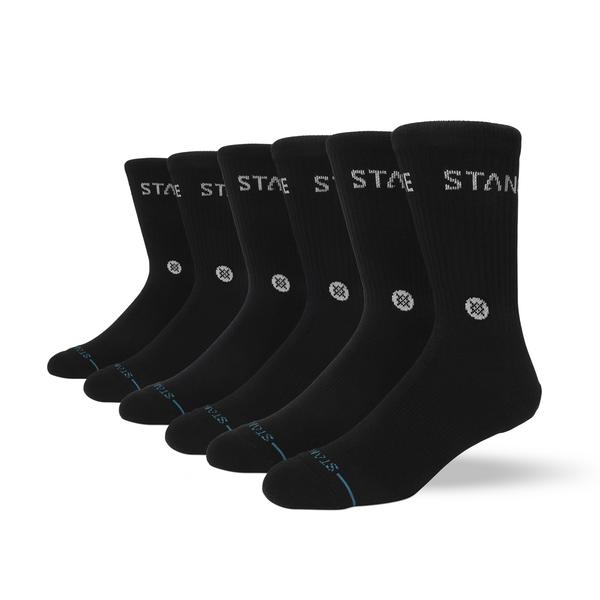 STANCE SOCKS オリジナル 6パック クルー ブラック L