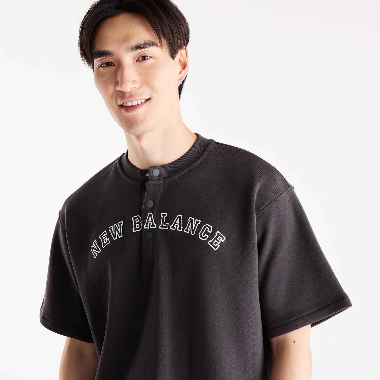 New Balance】 ニューバランス M O.HシグネチャーヘンリーネックT