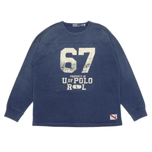 POLO RALPH LAUREN リラックスフィット グラフィック フットボールT ブルー M