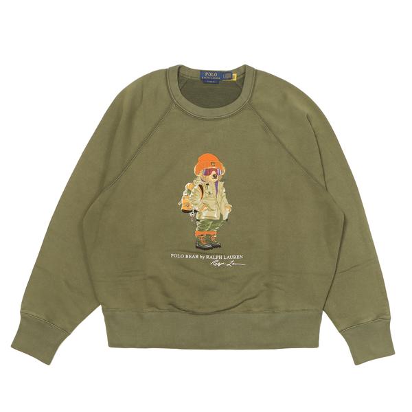 POLO RALPH LAUREN ポロ ベア クルー ネック スウェット カーキ M