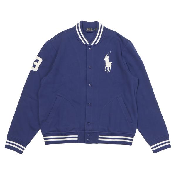 POLO RALPH LAUREN ビッグポニー ベースボール スウェット ジャケット ブルー M
