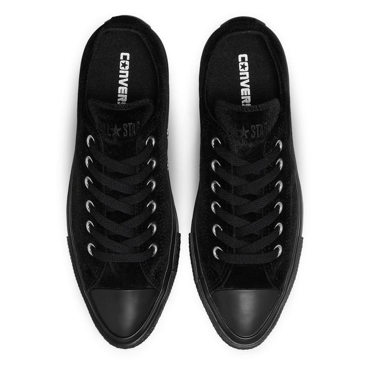 CONVERSE �I�[���X�^�[ �|�C���e�b�h�g�E �x���x�b�g OX BLACK