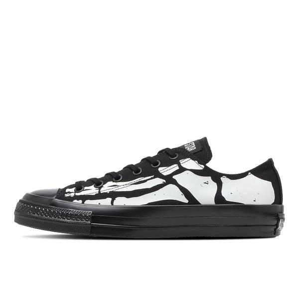 CONVERSE オールスター エイジド ボーンプリント OX ブラック 25cm