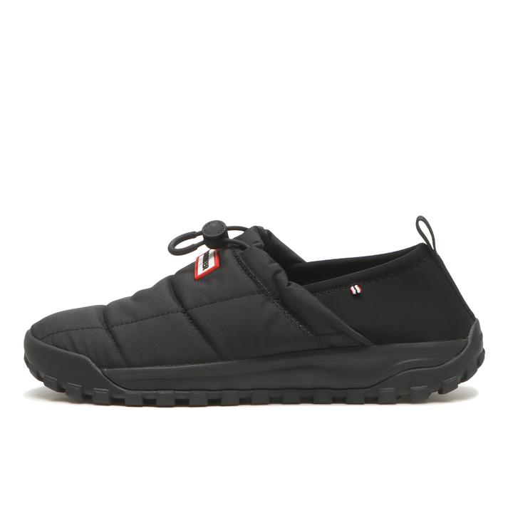 HUNTER U TRAVEL QUILTED SLIP ON BLACK