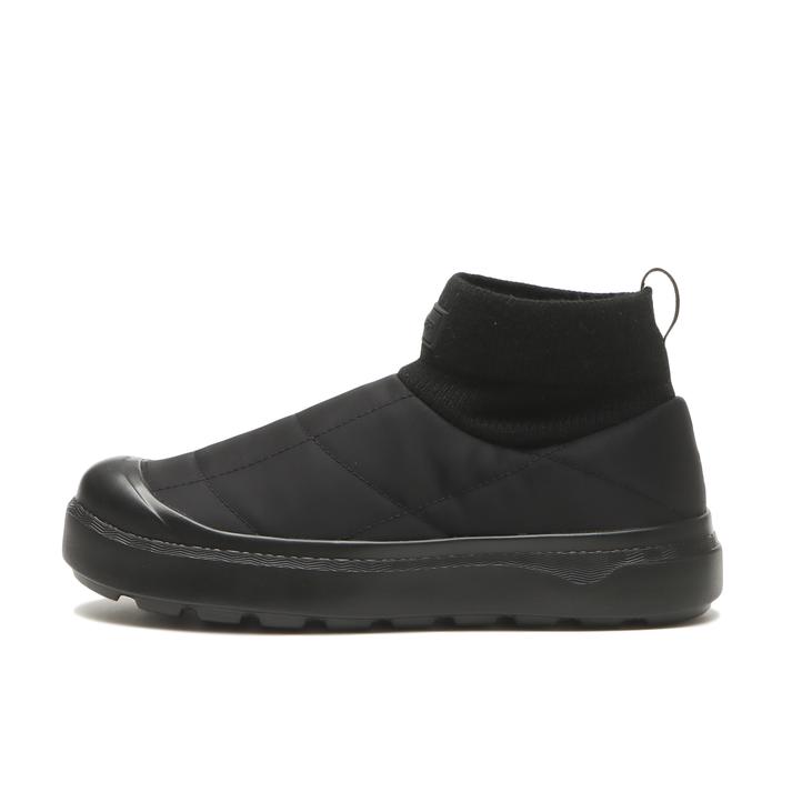 HUNTER U QUILTED NYLON KNIT CUFF BOOT BLACK