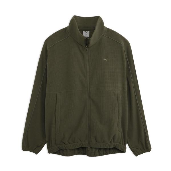 PUMA フリース ジップアップ ジャケット グリーン M