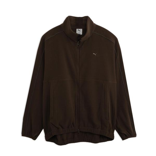 PUMA フリース ジップアップ ジャケット ブラウン M
