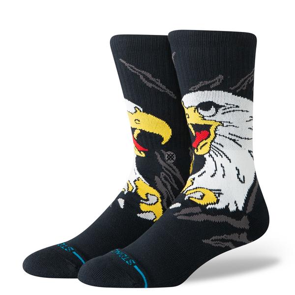 STANCE SOCKS スクリーミンイーグル クルー ブラック L